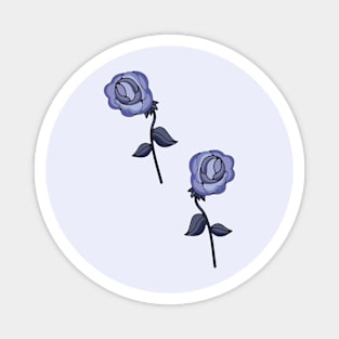 purple vintage goth rose Magnet